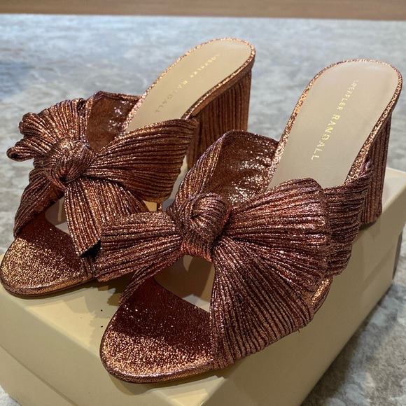 Loeffler Randall Penny Knotted Candy Stripe Mules - Picture 4 of 12